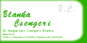 blanka csengeri business card